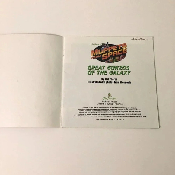 Vtg 1999 Muppets from Space Great Gonzos in the Galaxy Paperback Book - Picture 7 of 16
